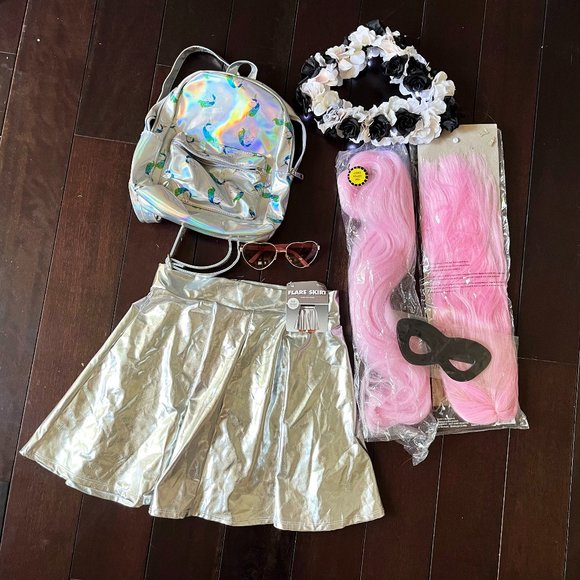 Rave - Halloween - Super Hero Costume (O/S) halographic-cotton candy-unicorn - Picture 1 of 7